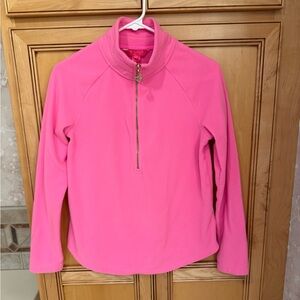 Lilly Pulitzer pink half zip fleece